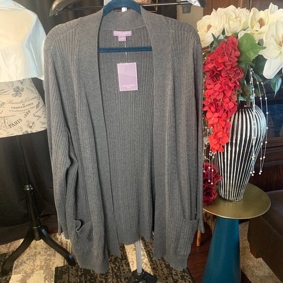 Laura Scott Woman Open Cardigan Sweater (NWT) SZ 2X - Picture 3 of 11